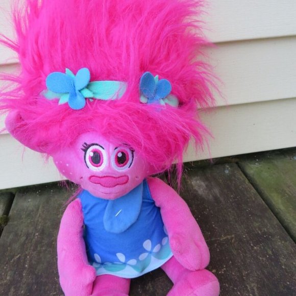 Dreamworks Trolls POPPY Large 18" Stuffed Animal Plush Pink Troll Doll - Picture 5 of 10